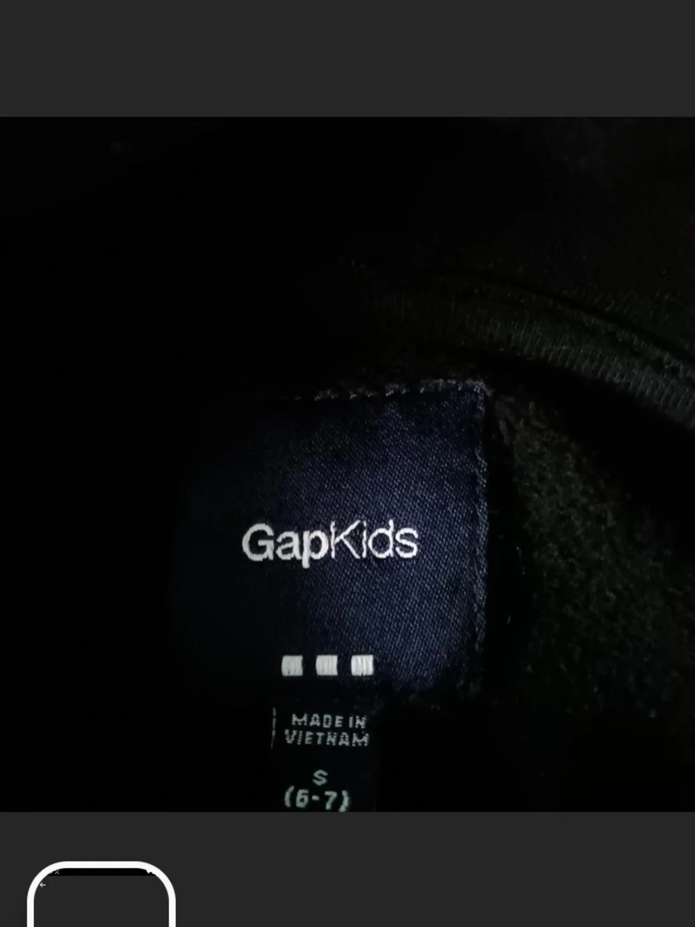 GAP Black Kids Hooded Sweatshirt with White Logo